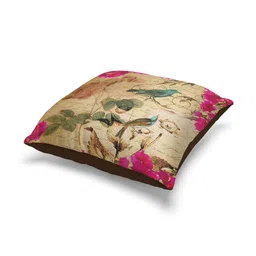 BIANCA White & Green Set of 5 Floral Square Cushion Covers-20