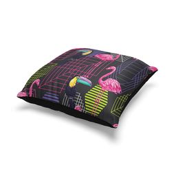 BIANCA Set of 5 Grey & Pink Abstract Square Cushion Covers image 3