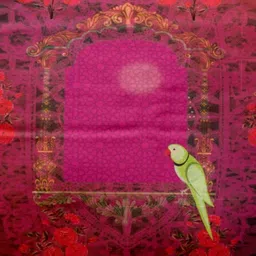 BIANCA Red & Fuchsia Set of 2 Abstract Square Cushion Covers image 4