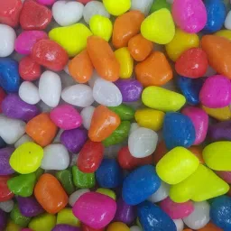 Stone Decorative Aquarium and Vase Fillers Pebbles for Garden & Home Decor Colour Multicolour Polished, Painted Asymmetrical Marble Pebbles-image-55