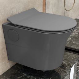 Ceramic Wall Hung Western Toilet/Rimless Commode/Soft Close Toilet Seat-P Trap (APS-775,Cute) Western Commode-11