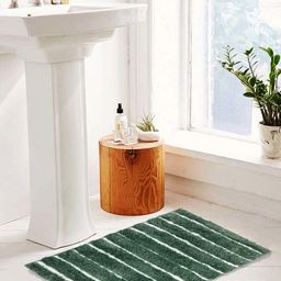 Nautica Green & White Striped Anti-Skid 2200 GSM Bath Mat-image-4