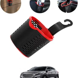 Multiuse Car Seat 3R Black/Red Convenient Basket For Extra Storage -280 Car Storage Bag & Bin-36