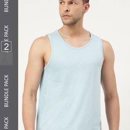 FREECULTR Men Pack Of 2 Anti-Microbial Breath-Tech Bamboo Cotton Innerwear Gym Vests-34