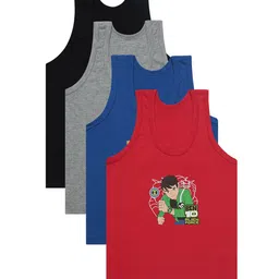 Bodycare Kids Boys Pack Of 4 Assorted Ben 10 Cotton Innerwear Vests-image-97