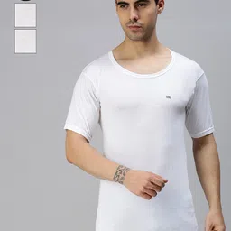 Lux Cozi Men Pack Of 3 Solid Organic Cotton Innerwear Vests-image-6