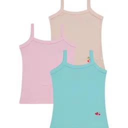 Bodycare Kids Girls Pack of 3 Pure Cotton Innerwear Vests-37