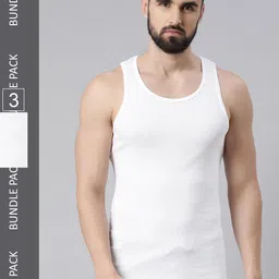 Force NXT Men Pack Of 3 Cotton Innerwear Vests MNFR-232-WHITE-PO3-image-29