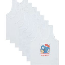 Bodycare Kids Boys Pack Of 3 White Avengers Cotton Innerwear Vests-image-28