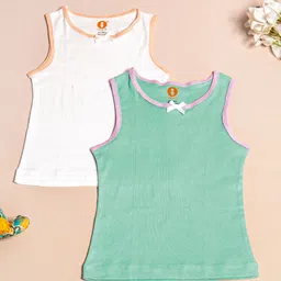 OOKA Girls Pack Of 2 Assorted Cotton Innerwear Undershirt Vests-image-49