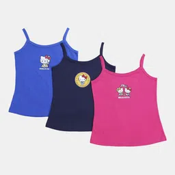 Bodycare Kids Girls Pack Of 3 Assorted Hello kitty Innerwear Vests KIA9206-PK001-55