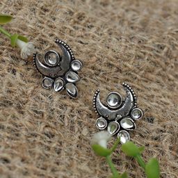 Ozanoo Silver-Plating Classic Studs Earrings-7
