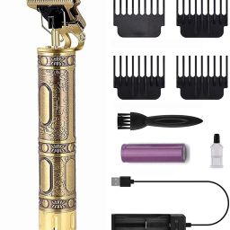 GETTRADE Professional Vintage T9 Hair Trimmer Clipper T-Shape Design & Dragon Style G235 Trimmer 60 min Runtime 4 Length Settings-image-84