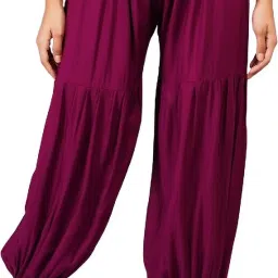 Solid Rayon Women Harem Pants-image-47