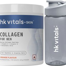 hk vitals Marine Collagen for Men Supplement with Biotin, Orange With Sipper-image-23