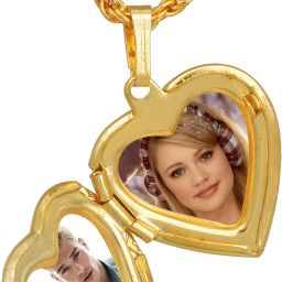 24KT 1 Micron Lovely Heartshape Mini Size Heart love in Forever Photo Moment Pendant Locket Gold-plated Brass Pendant-image-13
