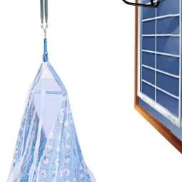 Newborn Baby Boys and Girls Sleep Cotton Hanging Swing Cradle with Metal Hanger-image-71