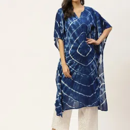 Geometric Print Crepe Women Kaftan-image-15