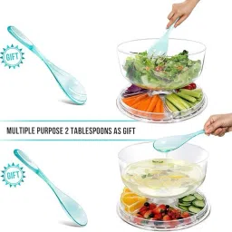 probeez 6 in 1 Cake Stand with Dome Cover Multi functional Serving for Parties Acrylic Cake Server image 3
