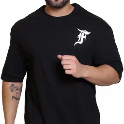 Men Typography Round Neck Cotton Blend Black T-Shirt-picture-13