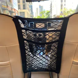 3-Layer Car Mesh Organizer, Seat Back Net Bag, Barrier of Backseat Pet Kids Car Curtain-17