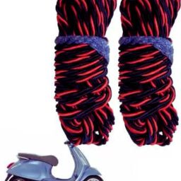 BIKE ROPE MULTI PURPOSE USE BIKE AND SCOOTY RED AND BLACK-13
