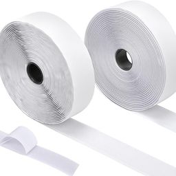 Sulsha Enterprise Self Adhesive Hook Tape & Self Adhesive Loop Tape for Stationary, Pictures, Tools, Household Purposes, Schools and Office (2M x 25mm Hook & Loop Tape, White Color) image 1