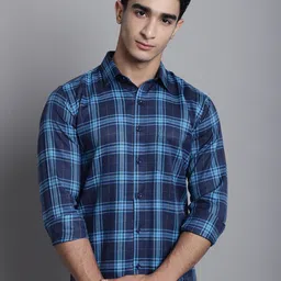 Armaan Ethnic Comfort Tartan Checked Casual Shirt-image-48