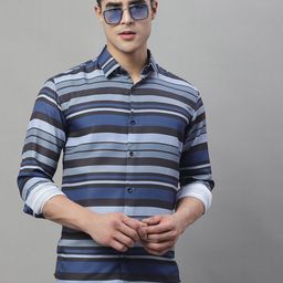 JAINISH Classic Horizontal Striped Pure Cotton Shirt-image-21