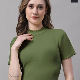 FBAR Pack Of 2 High Neck Bio-Wash Pure Cotton Fitted Crop Tops-image-23