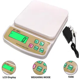 RTB Kitchen Scale Balance 10KG weight measuring machine Weighing Scale (White) Weighing Scale-14