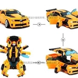 kitmeer Transforming Robot to Converting CarFigure toy Yellow image 4