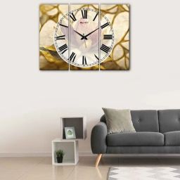 olive tree Floral 24 Inches Clock With Wall Art-picture-1