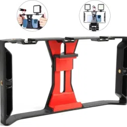 TECHGEAR Universal Stabilizer C-Shape Bracket Video Handheld Grip for DSLR DV Camer Stabilizer with 3 Cold Shoe Mount for Accessories and Bracket for Smartphones Camera Rig-picture-28
