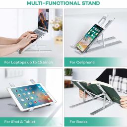 Heypex Metal Laptop Stand With Foldable & Height/Angle Adjustable Feature (Multi Color) PK63 Laptop Stand image 2