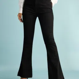 Women Boot-Leg High Rise Black Jeans-image-92