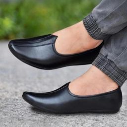 Men's Jalsa Jutti,Jutis For Men BLACK Slip On For Men-picture-14