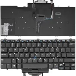 WEFLY Backlight for De/ll E5450 E5470 E7470 7480 7490 5480 5488 with Pointer, Laptop Keyboard Replacement Key-3