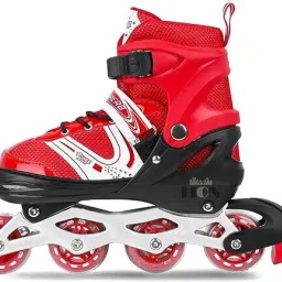 Skating Shoes Adjustable Size Running Shoes LED Wheels for Kids Boys Girls In-line Skates - Size 12.5C-11 UK-image-2