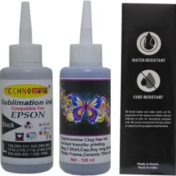 Technomine Sublimation ink Compatible for Black + Tri Color Combo Pack Ink Bottle image 3