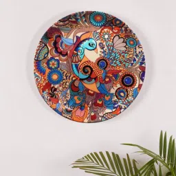 kolorobia Blue Bone China Peacock Admiration Decorative Plate 10 Inch-picture-7
