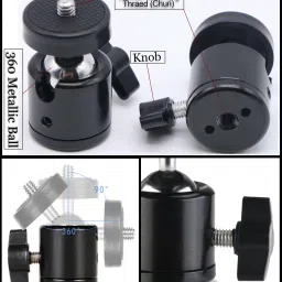 Speeqo Ball Head for Tripod with 360 Mobile Holder Mount Adapter Tripod Ball Head, Tripod Bracket, Tripod Clamp, Tripod Kit, Monopod, Monopod Kit image 2