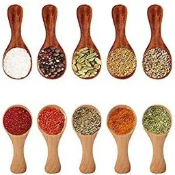 Wooden little spoon used for home &kitchen spice insert spoon Disposable Wooden Measuring Spoon Set-image-9