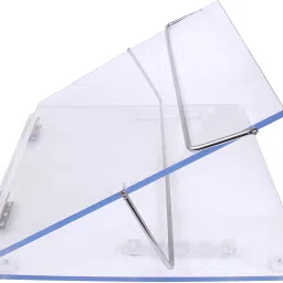 VeleSolv Solid Compartments Acrylic Material Foldabel, Height Adjustable, Comfotable Writing/Sketching/Drawing Table/Laptop Stand/Table Top Acrylic-Clear-12 x 16 Laptop Stand-40