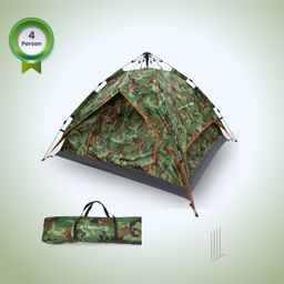 strauss 4 Person Automatic Waterproof Camping Tent with Rainfly |Ideal for Picnic,Hiking Tent - For All Age Group-picture-0