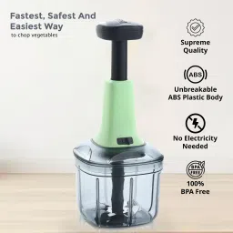 EffortlessSlice 900ml Push Chopper: Dual-Blade Vegetable & Fruit Chopper-17