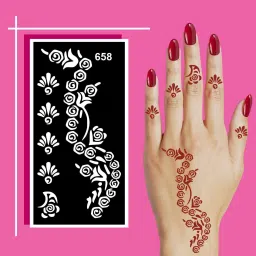 Easy Apply Mehndi Stencil Stickers For Stunning Hand Designs-picture-21