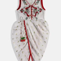 Twisha Girls Floral Printed V-Neck Basic Jumpsuit-image-44