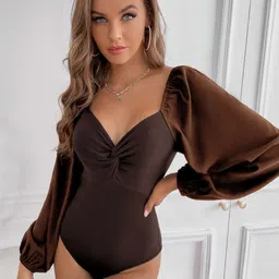 StyleCast Sweetheart Neck Solid Bodysuit-picture-5