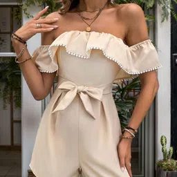 StyleCast Khaki Off-Shoulder Jumpsuit-picture-12